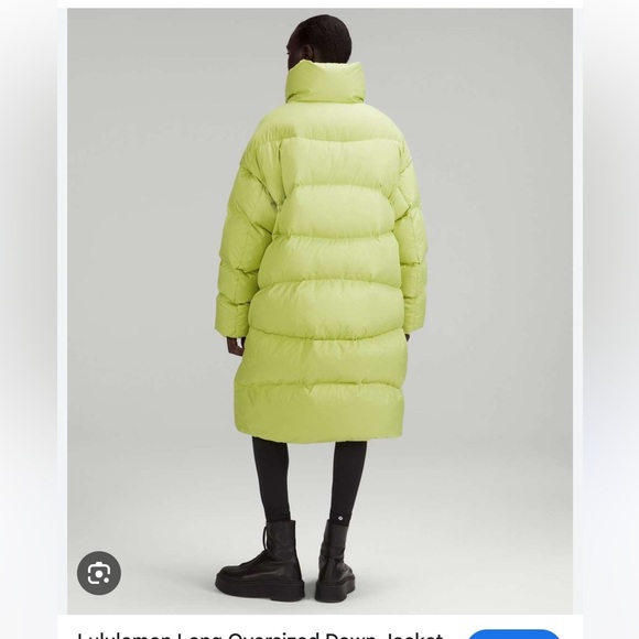 NWT Lululemon Long Oversized Down Jacket / wasabi / M/L - Picture 2 of 14